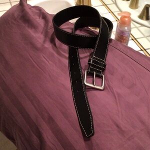 Black 38/W white stitching by the Gap leather